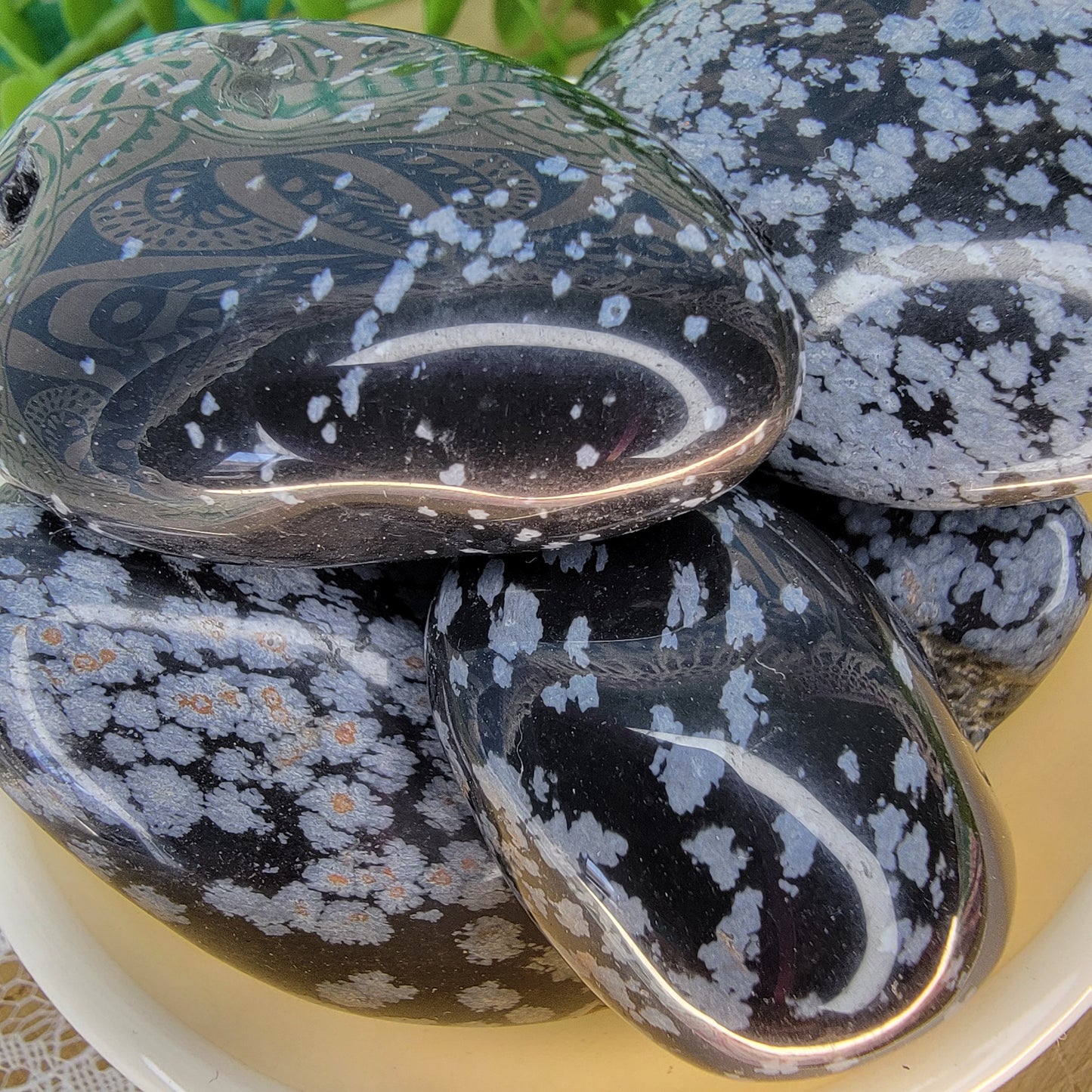 Snowflake Obsidian Tumbles