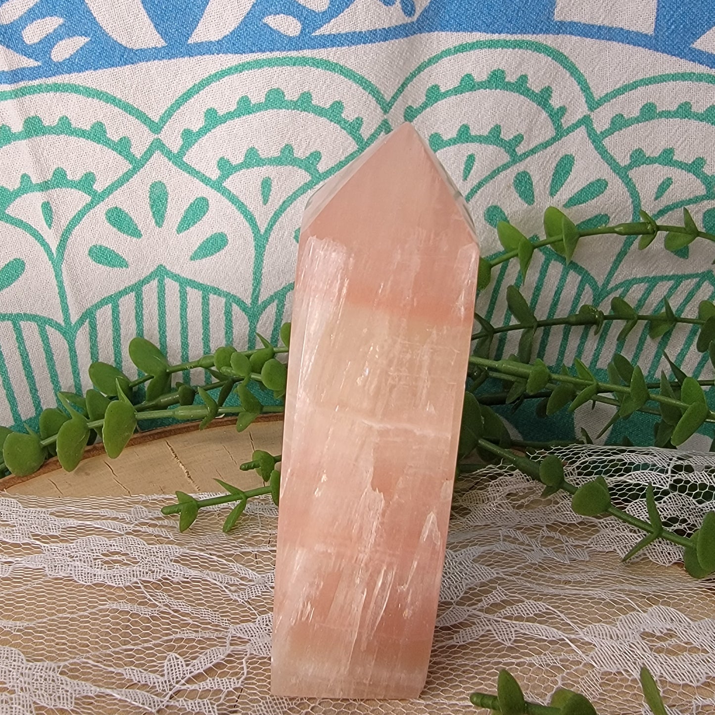 Pink Calcite Tower A