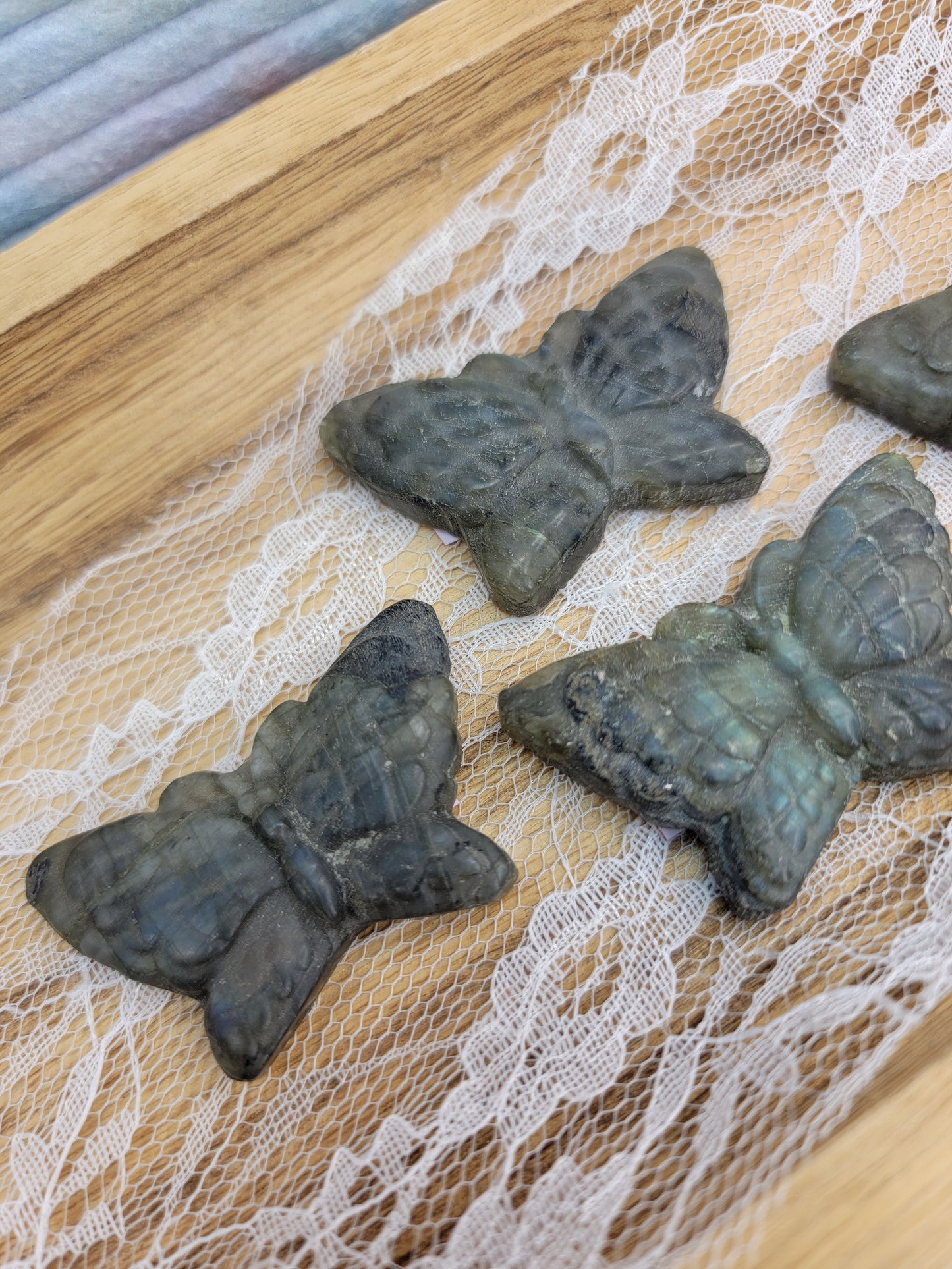 Labradorite Butterfly Carving