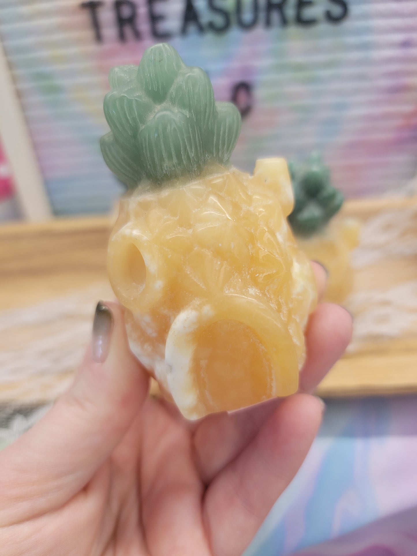 Orange Calcite Pineapple House