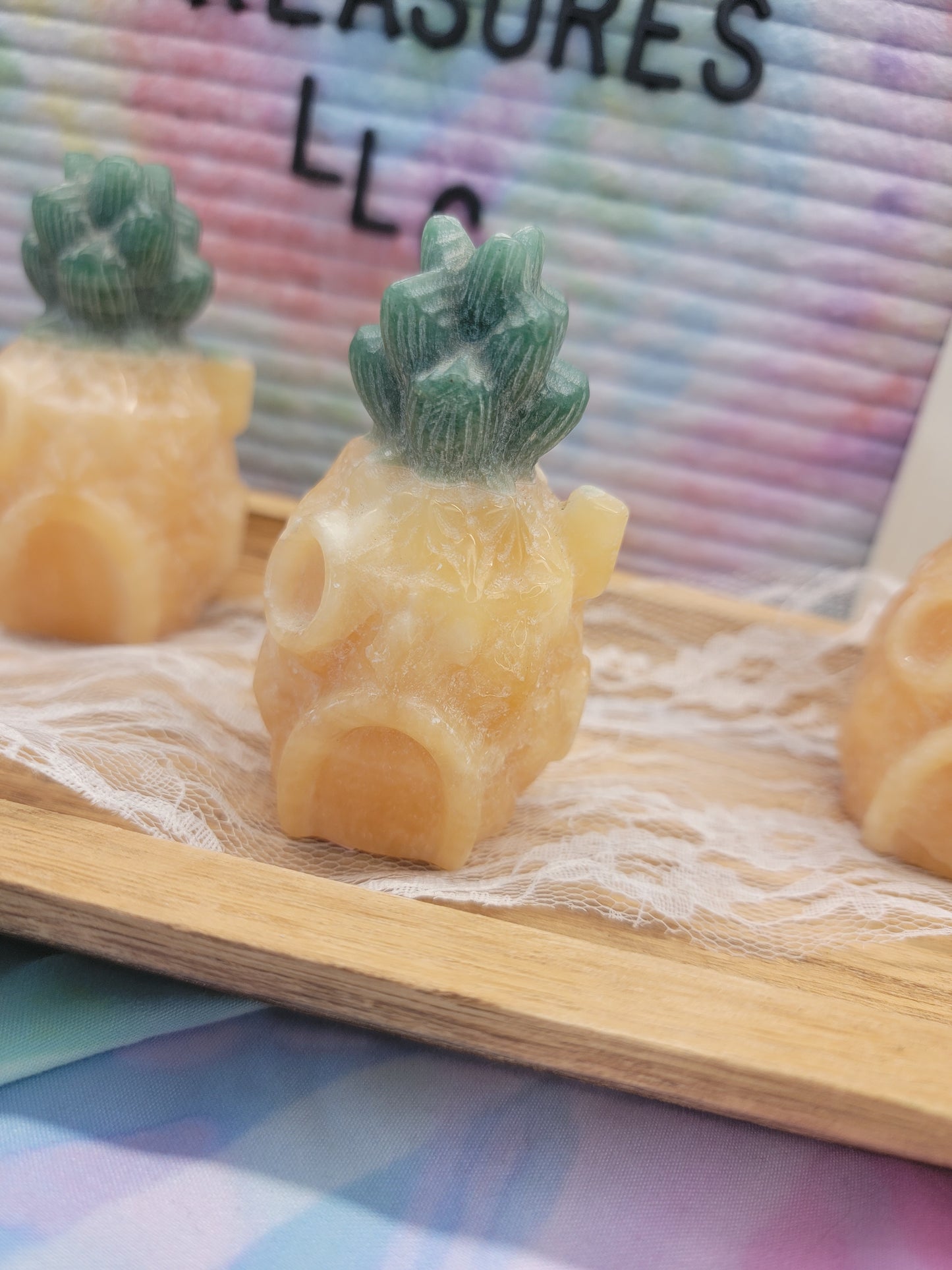 Orange Calcite Pineapple House