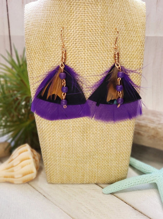 Raven Feather Earrings