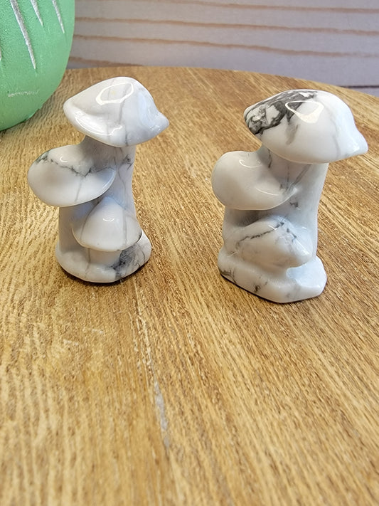 Howlite Three Tier Mushrooms