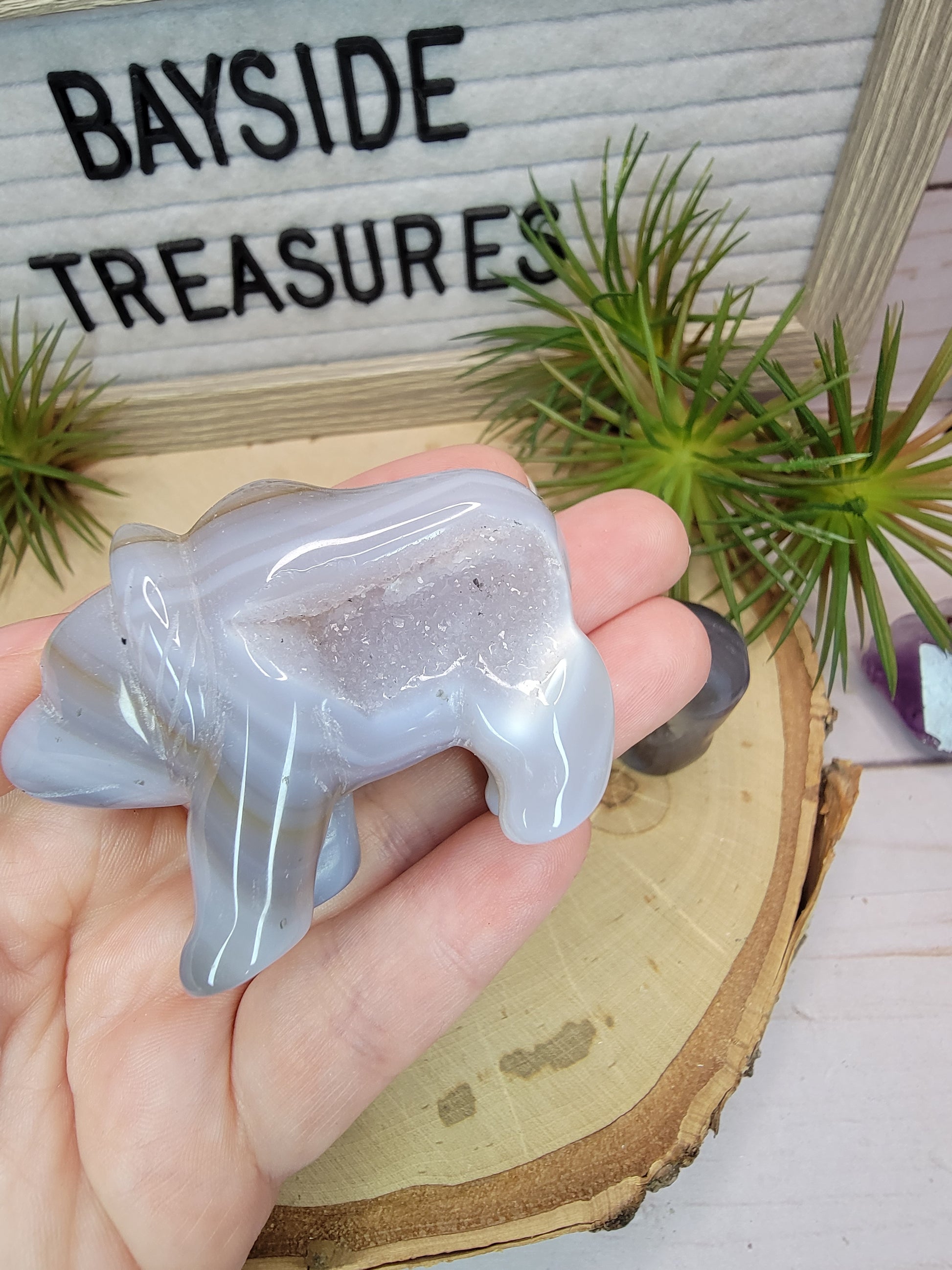 Druzy Agate Bear Bayside Treasures