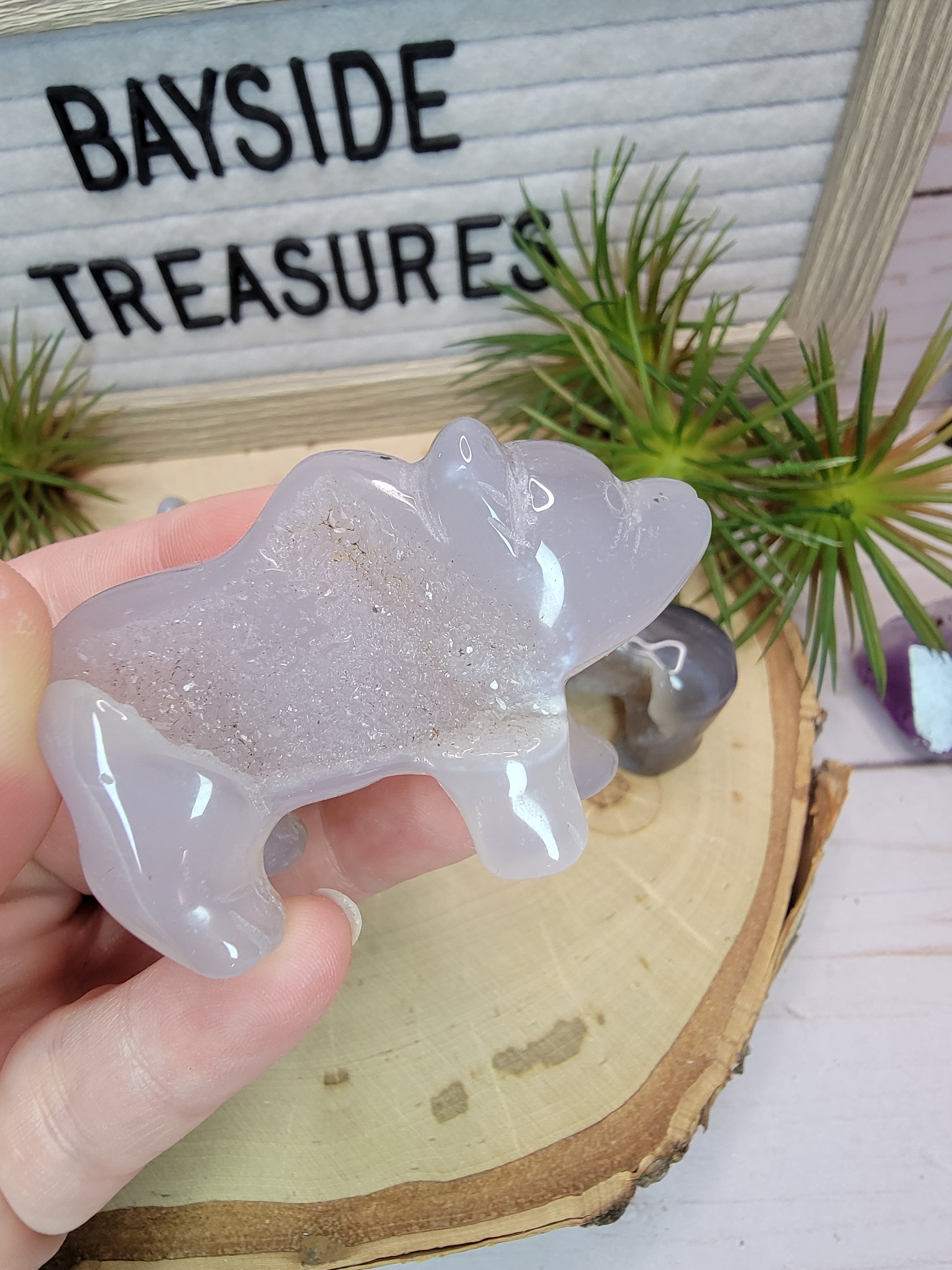 Druzy Agate Bear Bayside Treasures