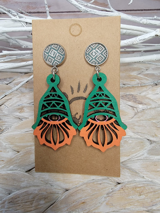 Leaf The Gnome Dangle Earrings Bayside Treasures