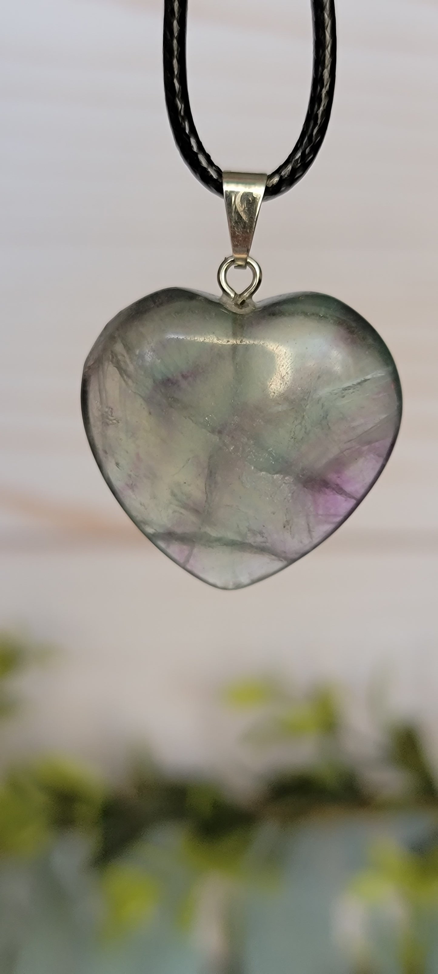 Rainbow Fluorite Heart Pendants Bayside Treasures