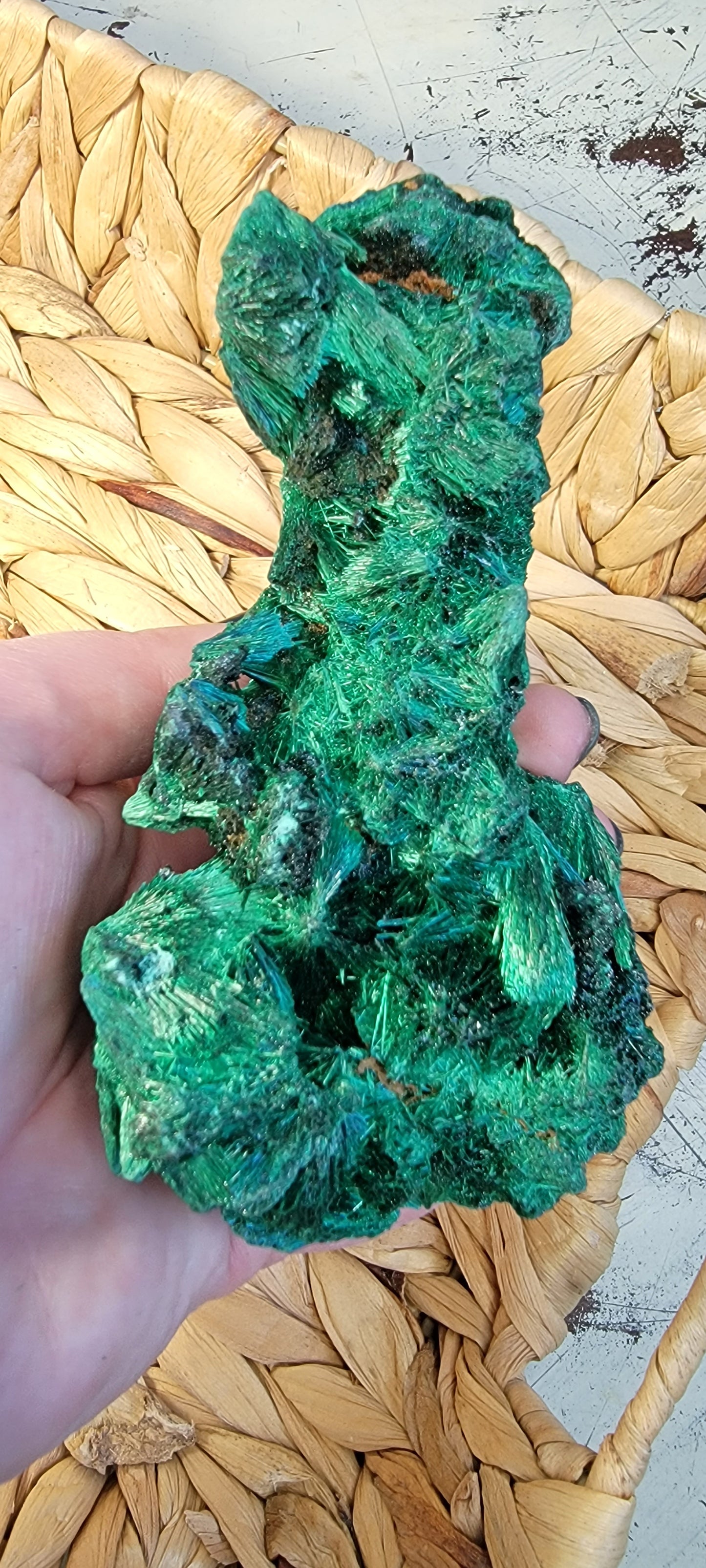 Fibrous Malachite Specimen Bayside Treasures