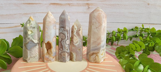 Flower Agate Towers Bayside Treasures