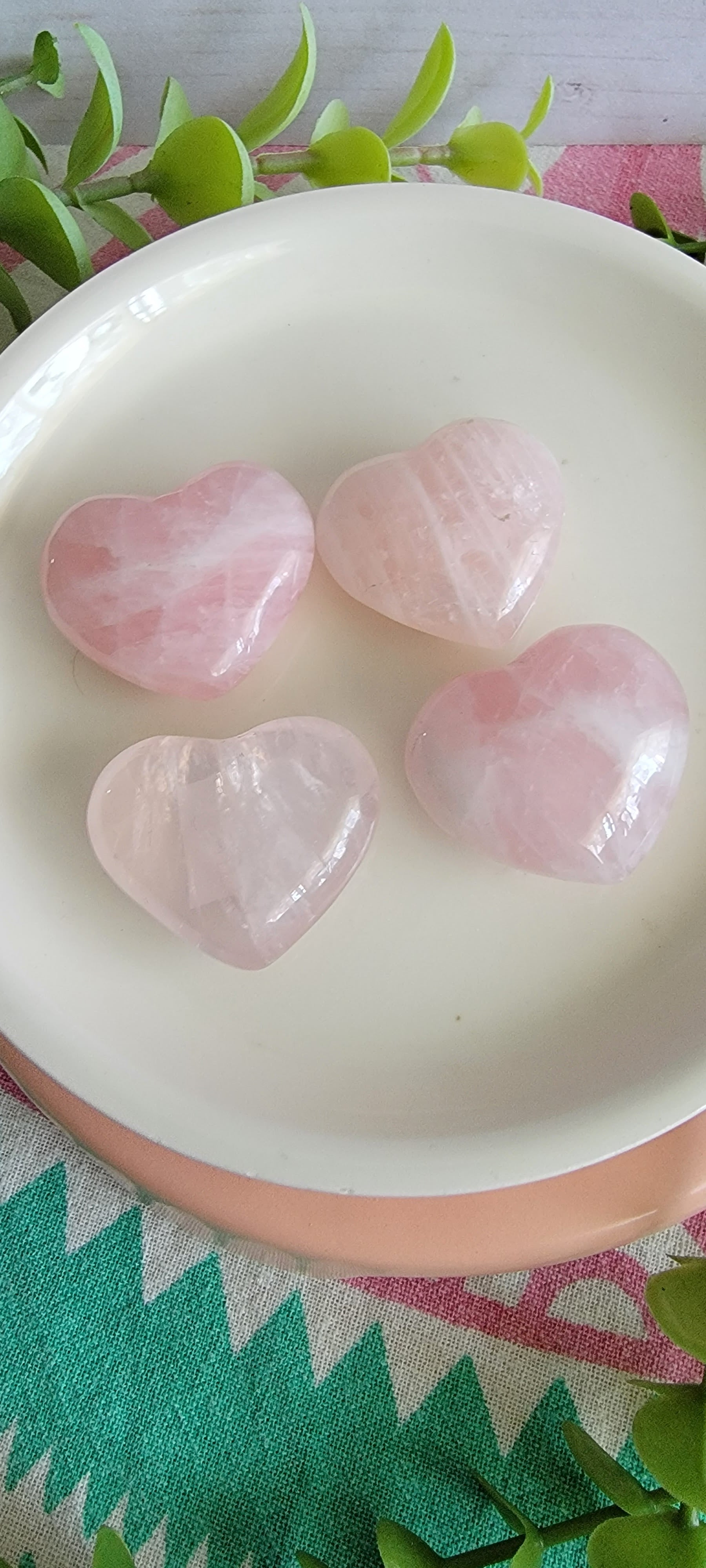 Small Rose Quartz Hearts Intuitively Picked Bayside Treasures