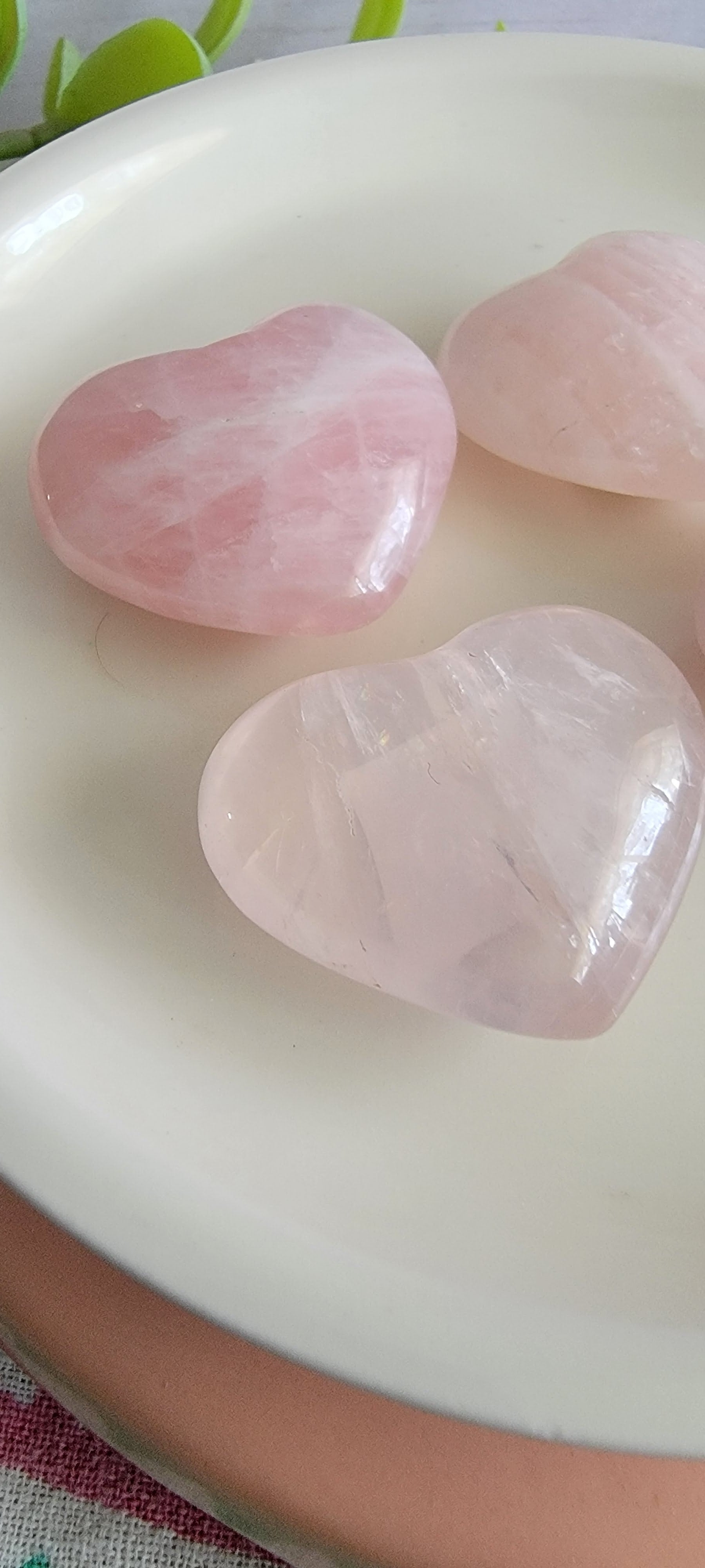 Small Rose Quartz Hearts Intuitively Picked Bayside Treasures