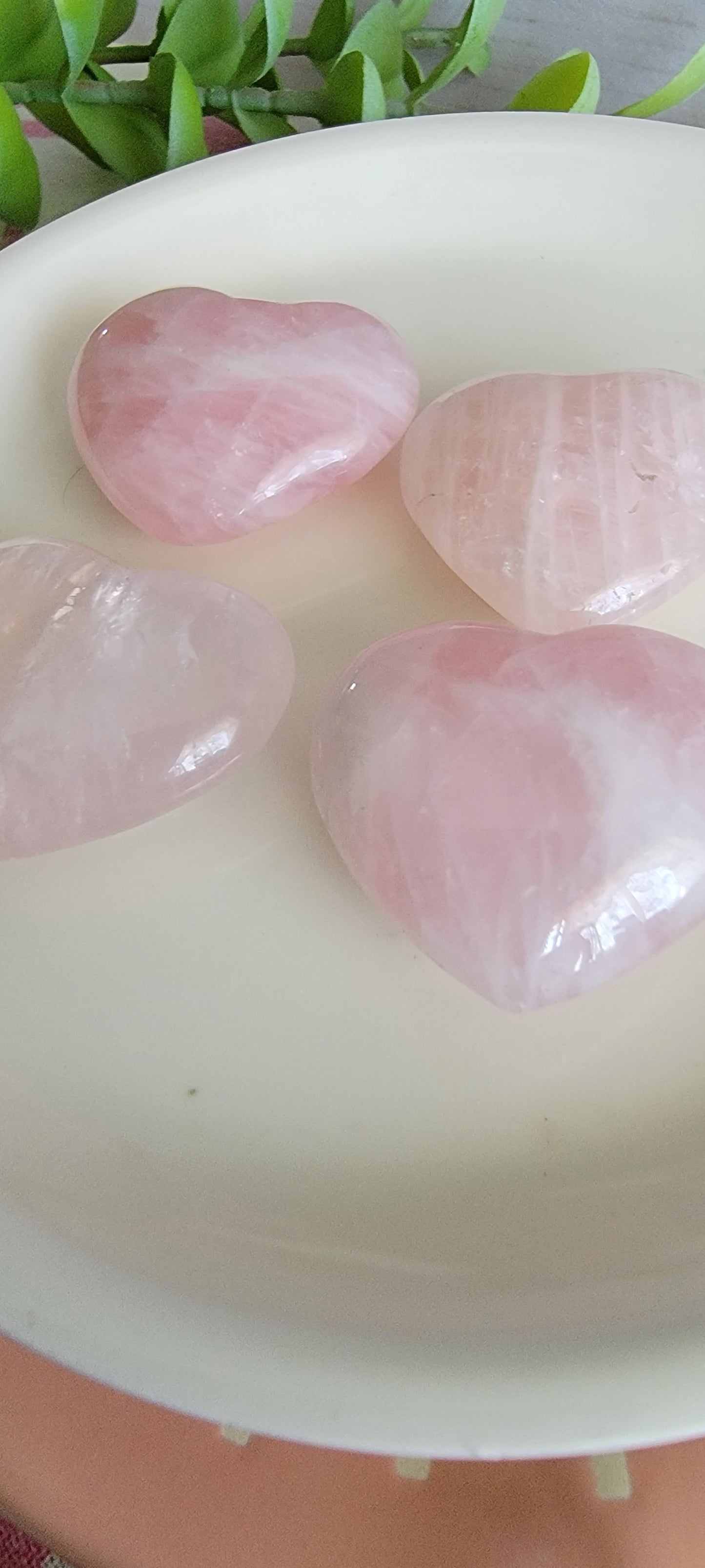 Small Rose Quartz Hearts Intuitively Picked Bayside Treasures