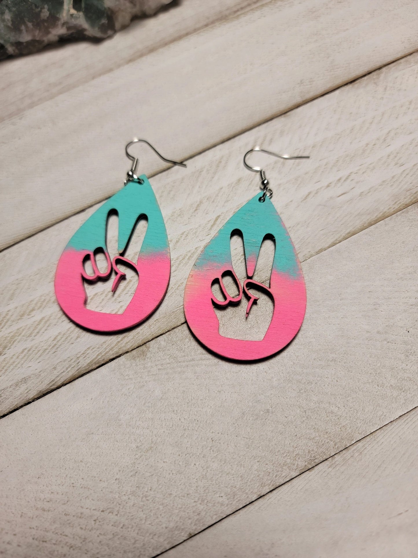 Ombre Peace Earrings