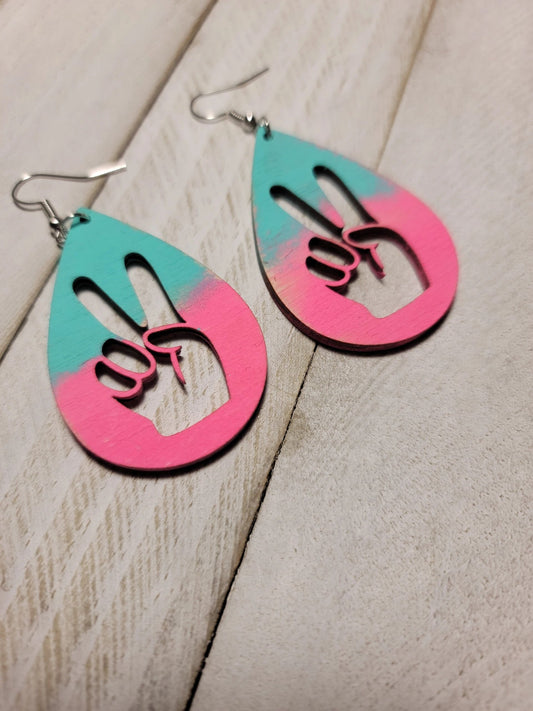 Ombre Peace Earrings